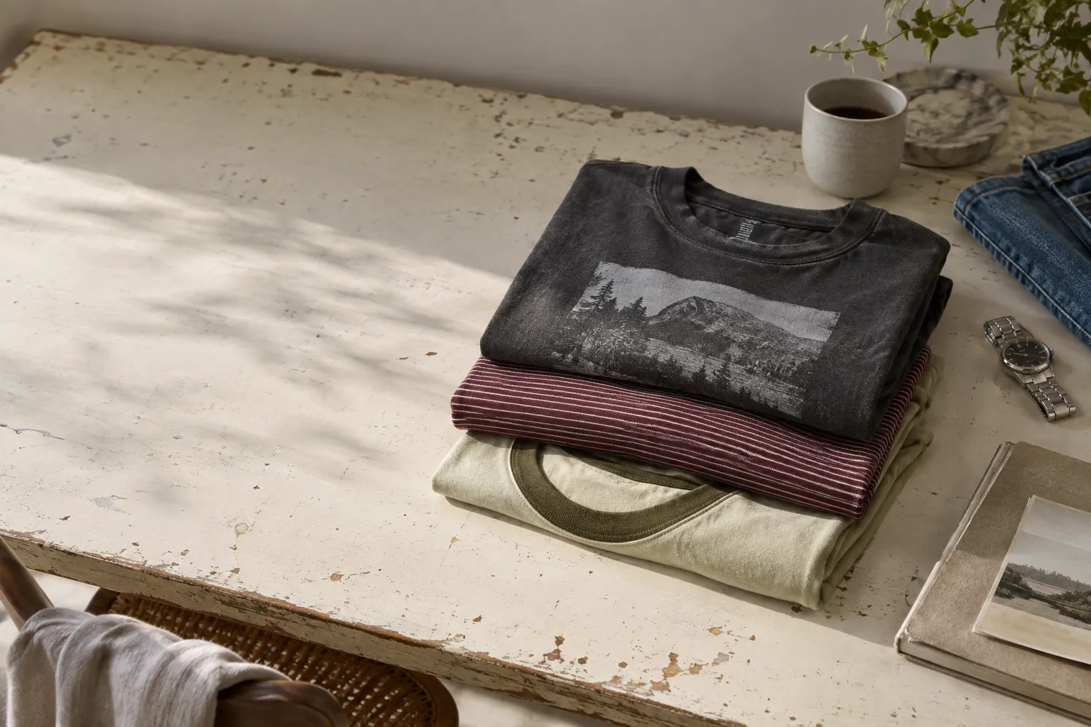 AI-generated editorial reference for An easy T-shirt rotation